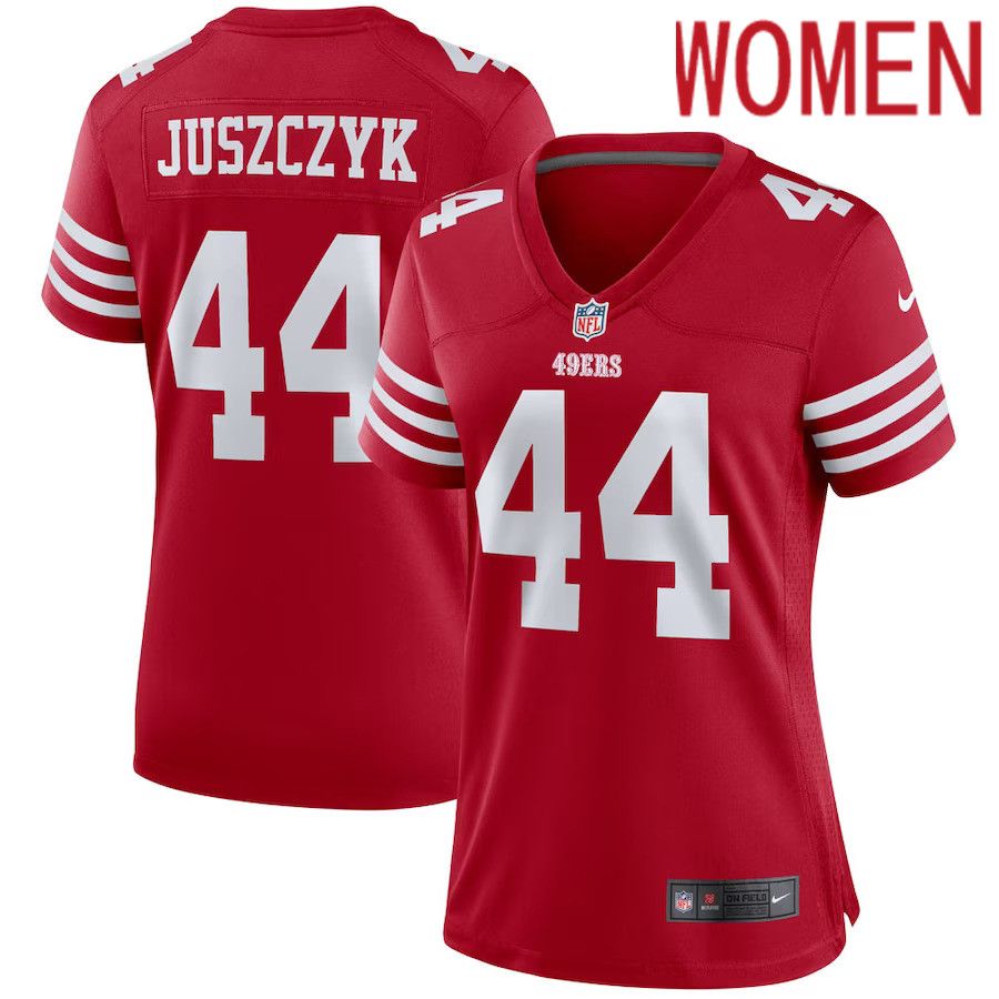 Women San Francisco 49ers #44 Kyle Juszczyk Nike Scarlet Player Game NFL Jersey->women nfl jersey->Women Jersey